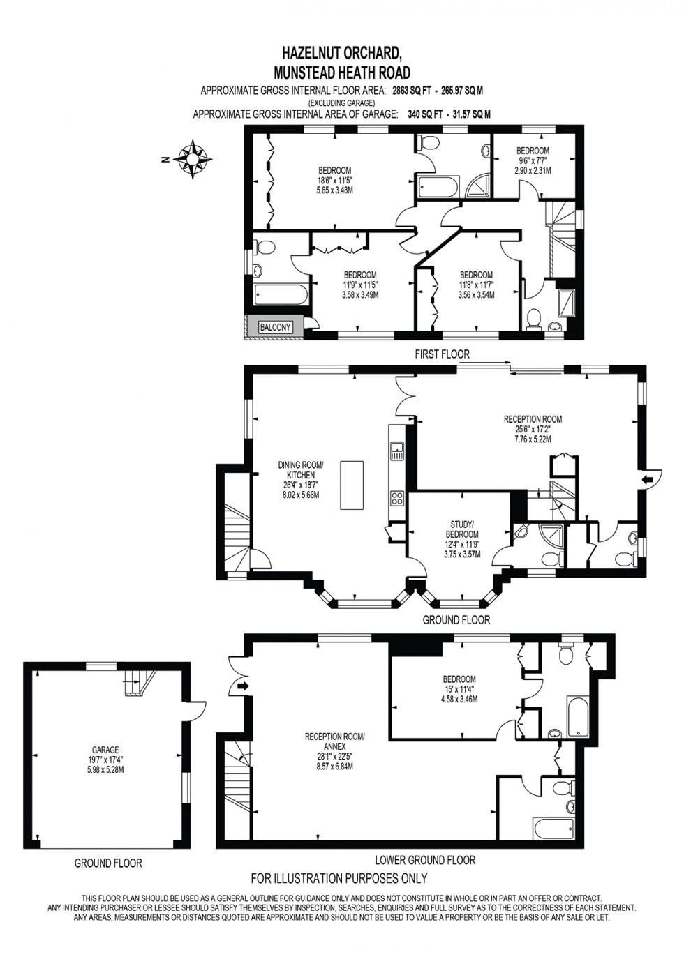 Floorplan for Munstead Heath Road, Godalming, Surrey