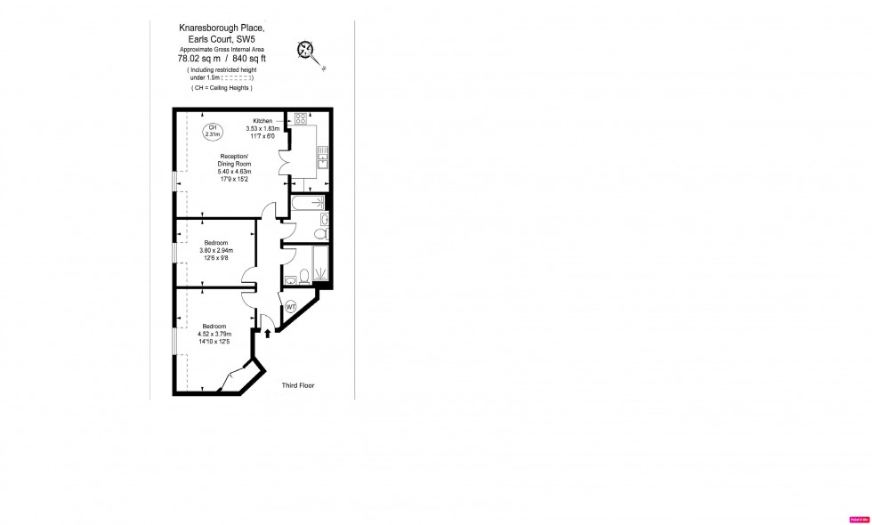 Floorplan for Knaresborough Place, London