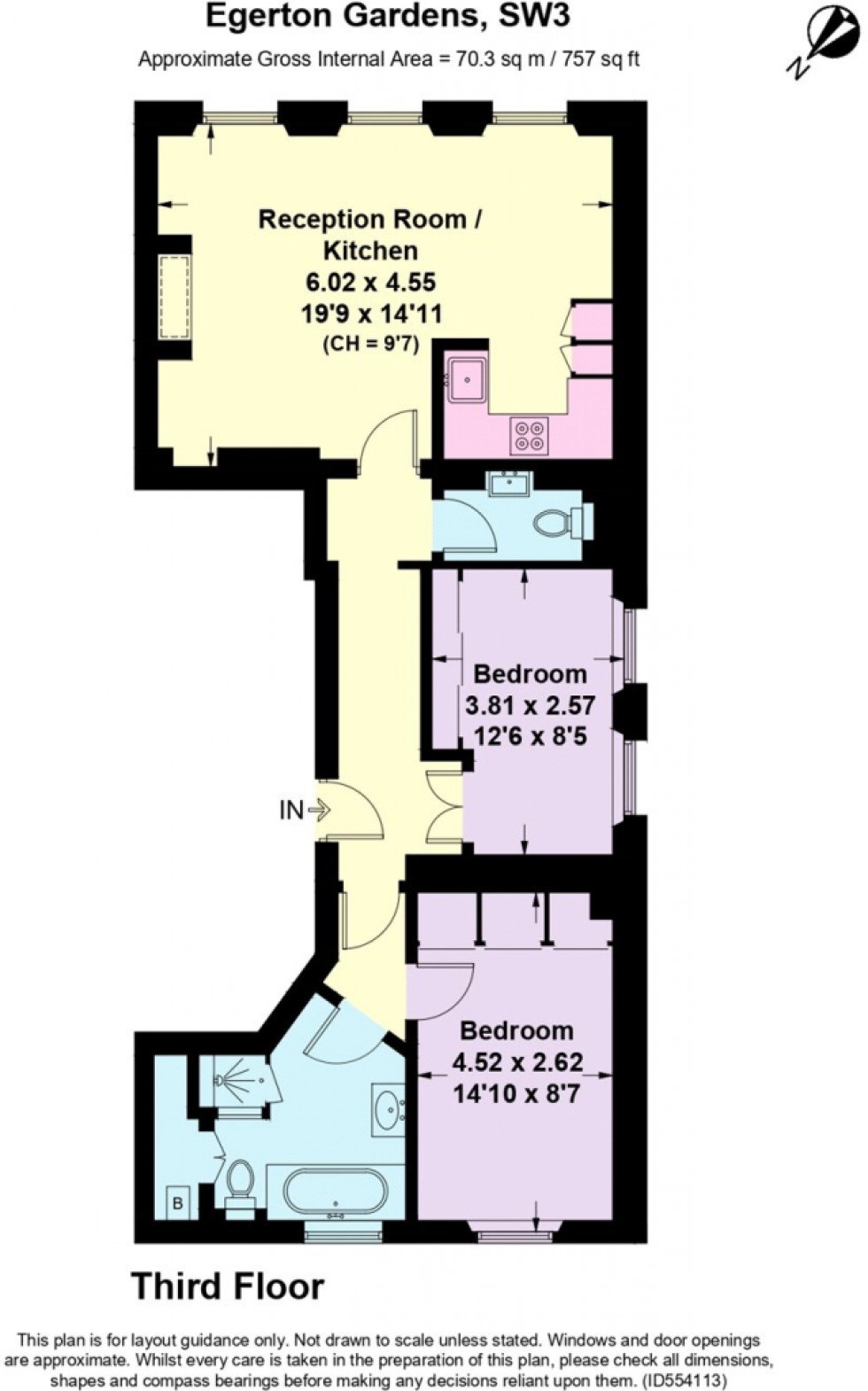 Floorplan for Egerton Gardens, London