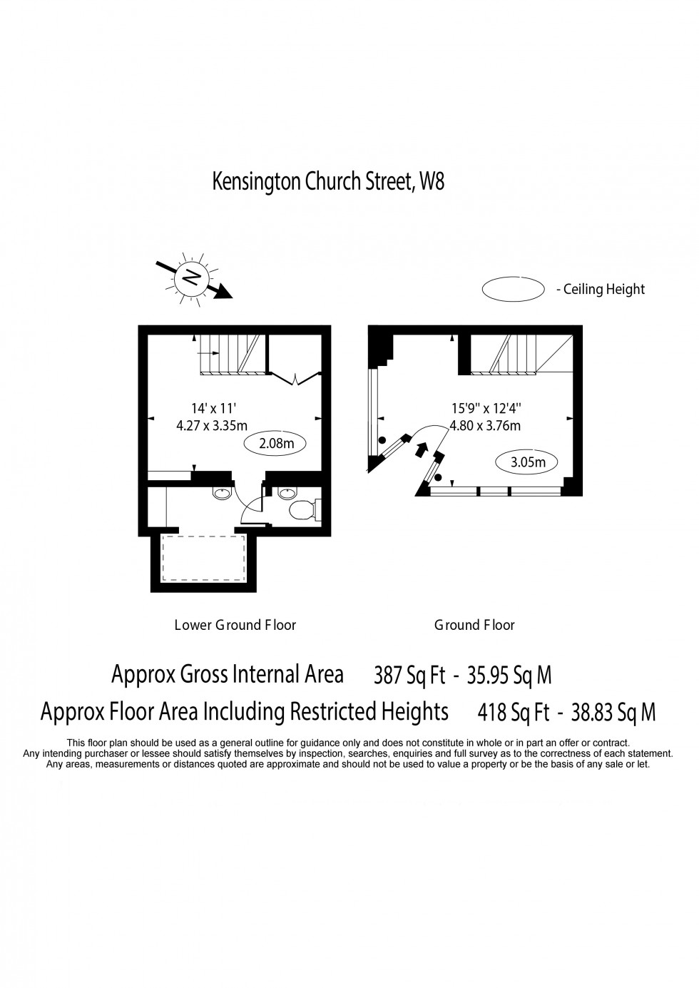 Floorplan for Kensington Church Street, London