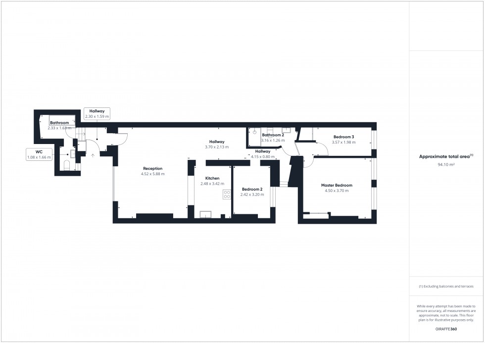 Floorplan for Kensington Gardens Square, London