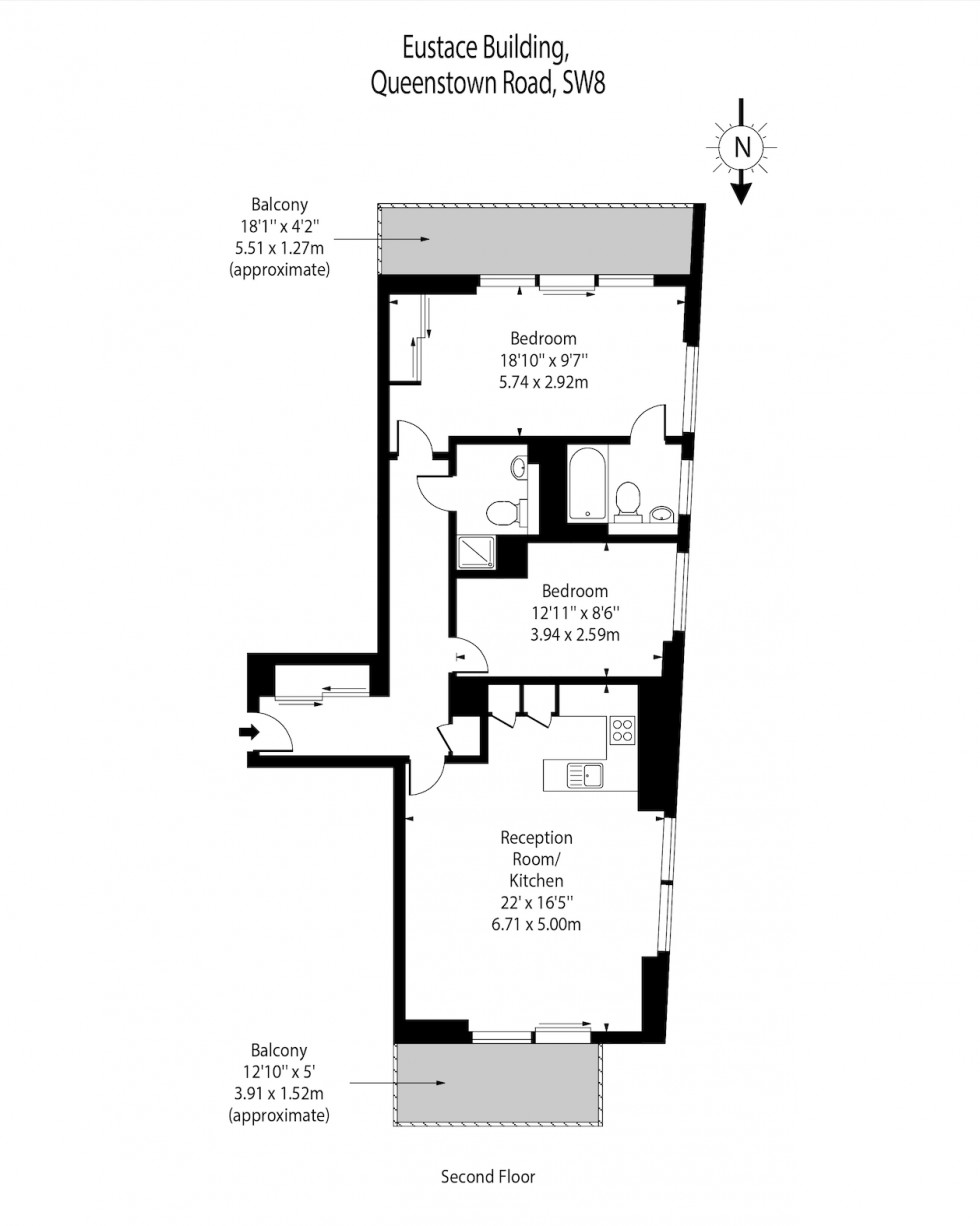 Floorplan for Queenstown Road, London