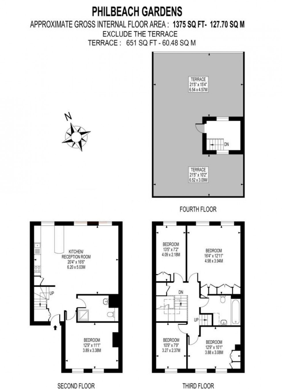 Floorplan for Philbeach Gardens, London